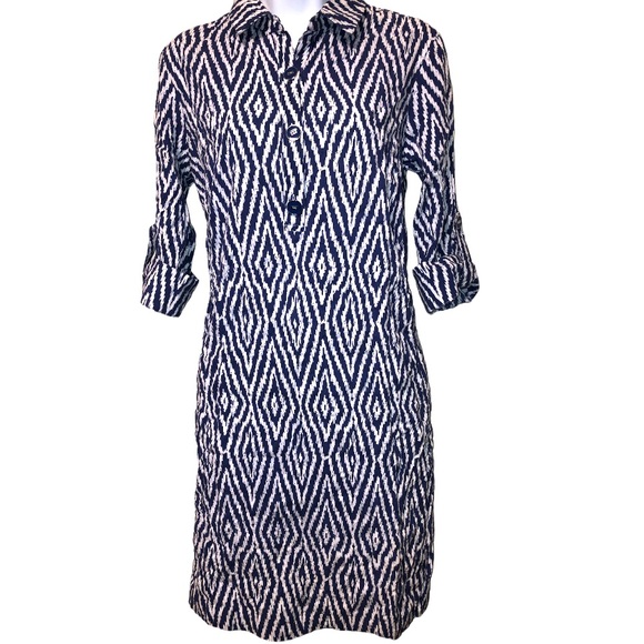 J. McLaughlin Dresses & Skirts - J McLaughlin Dress Seersucker Blue White EUC Small